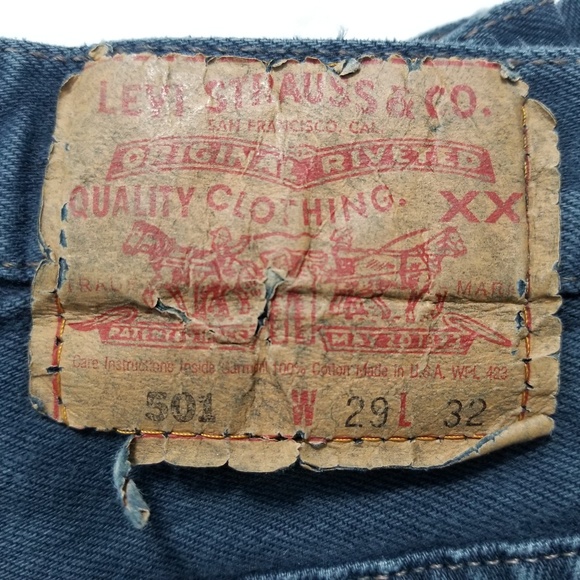 Made in USA Levis 501 Denim Jean Pants 501-1620 - Picture 5 of 8